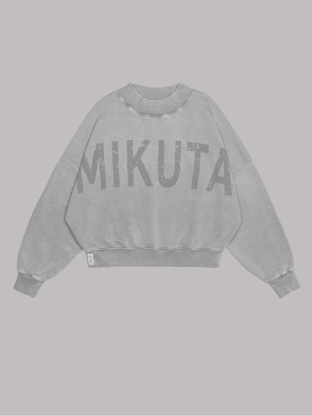 MIKUTA Womens The Light Mikuta Sweater Gray Pullover Sweatshirt Size Medium - Picture 15 of 15